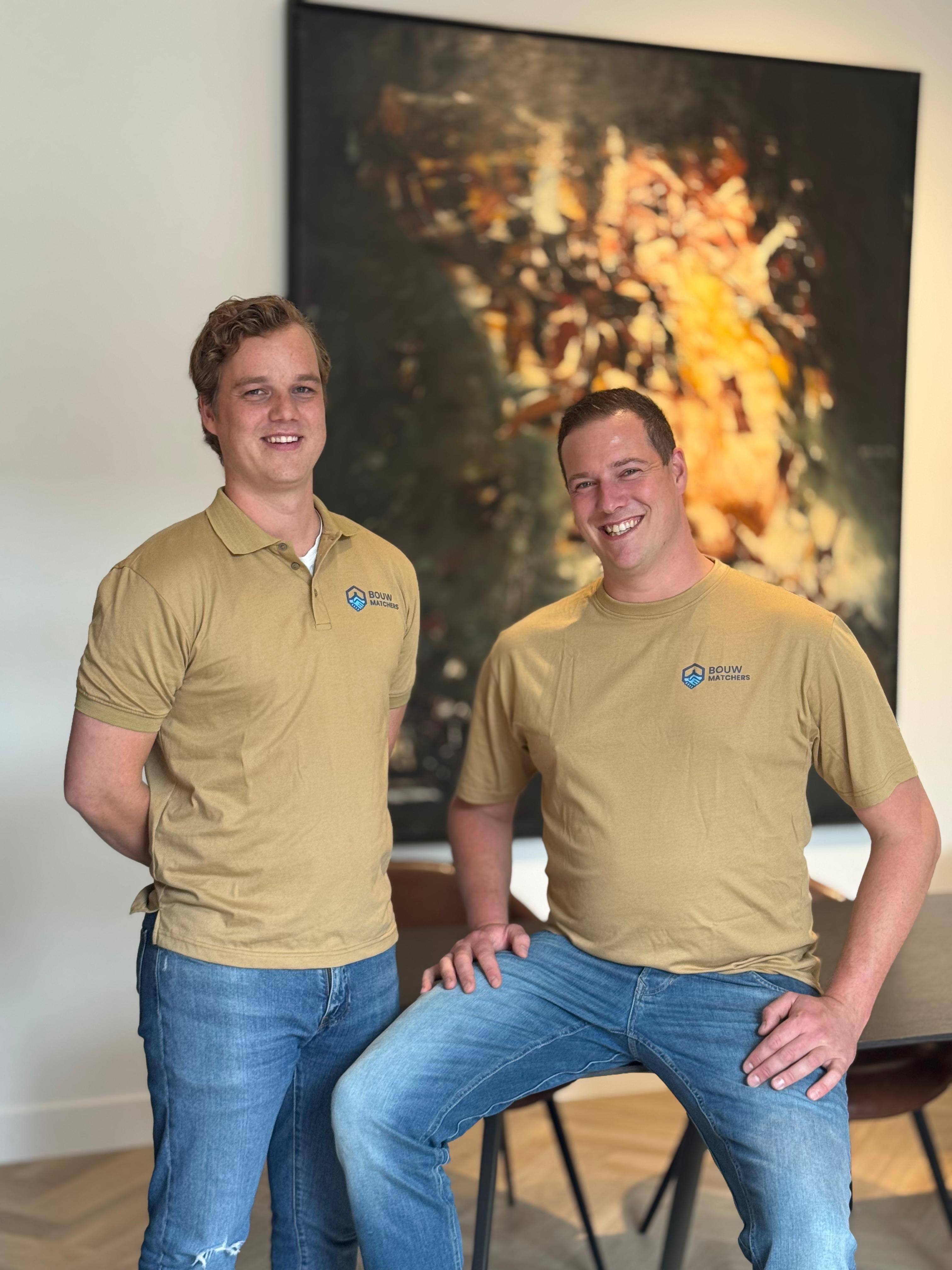 Samen in BouwMatchers shirts